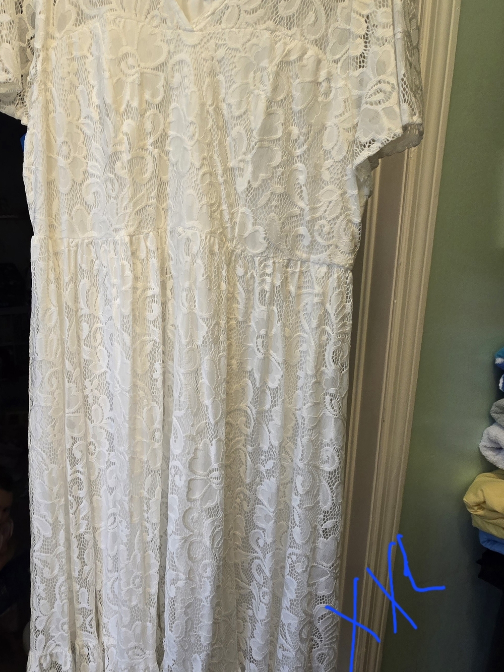 White Lace Maxi Dress - Picture 1 of 6